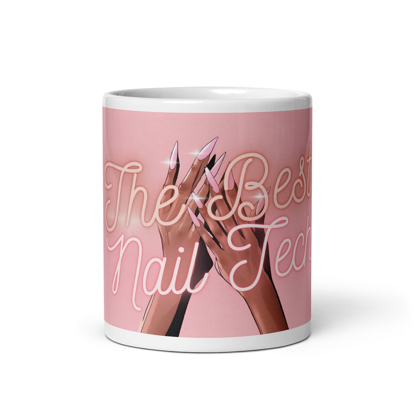 The Best Nail Tech- White Glossy Mug