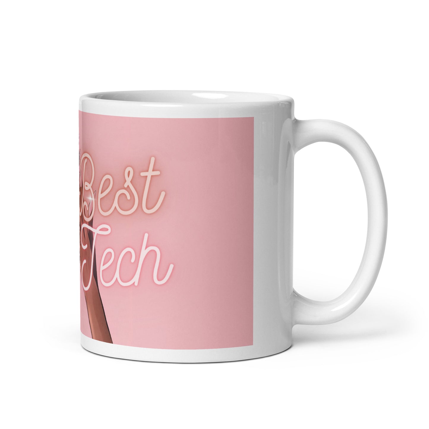 The Best Nail Tech- White Glossy Mug